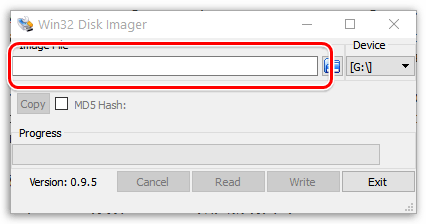 Запись образов на флешку в Win32 Disk Imager