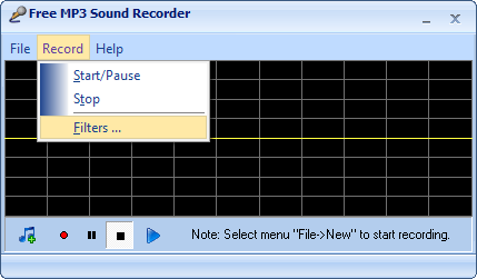 Фильтры Free MP3 Sound Recorder
