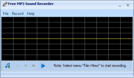 Главное окно Free MP3 Sound Recorder