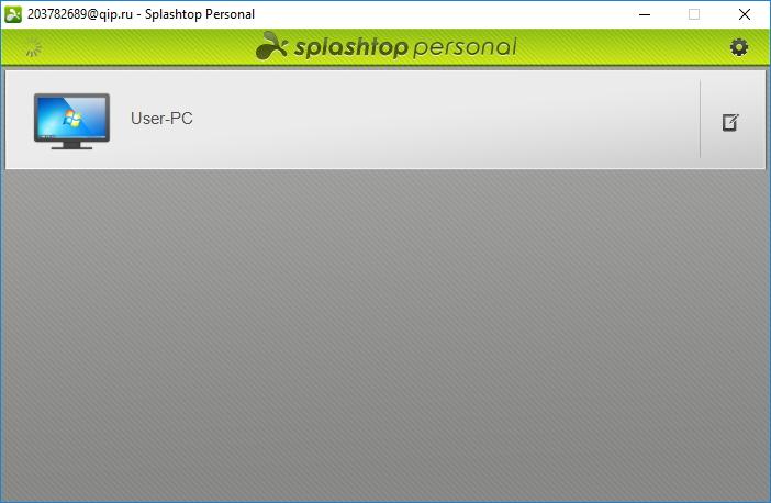 Главное окно программы Splashtop