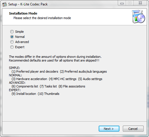 Кодеки для Windows Media Player 2