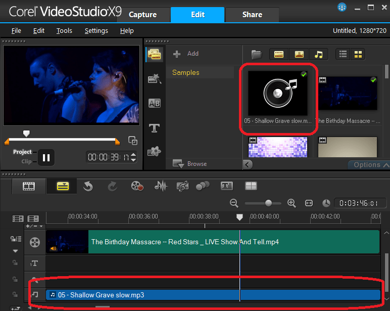 Наложение музыки на видео в Ulead VideoStudio