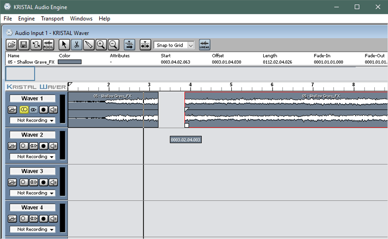 Обрезка музыки в Kristal Audio Engine