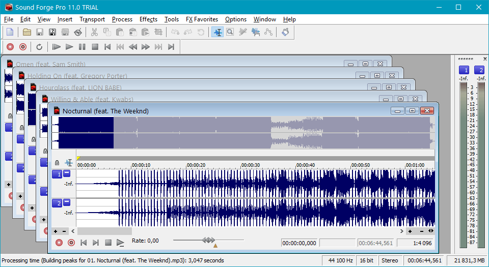 Пакетная обработка файлов в Sound Forge Pro