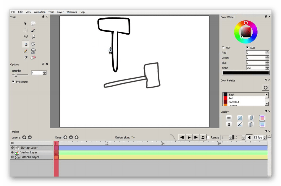 Создание анимации в программном обеспечении Pencil