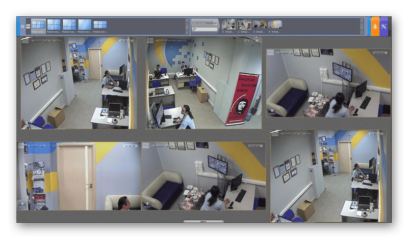 Интерфейс программного обеспечения для видеонаблюдения Axxon Next