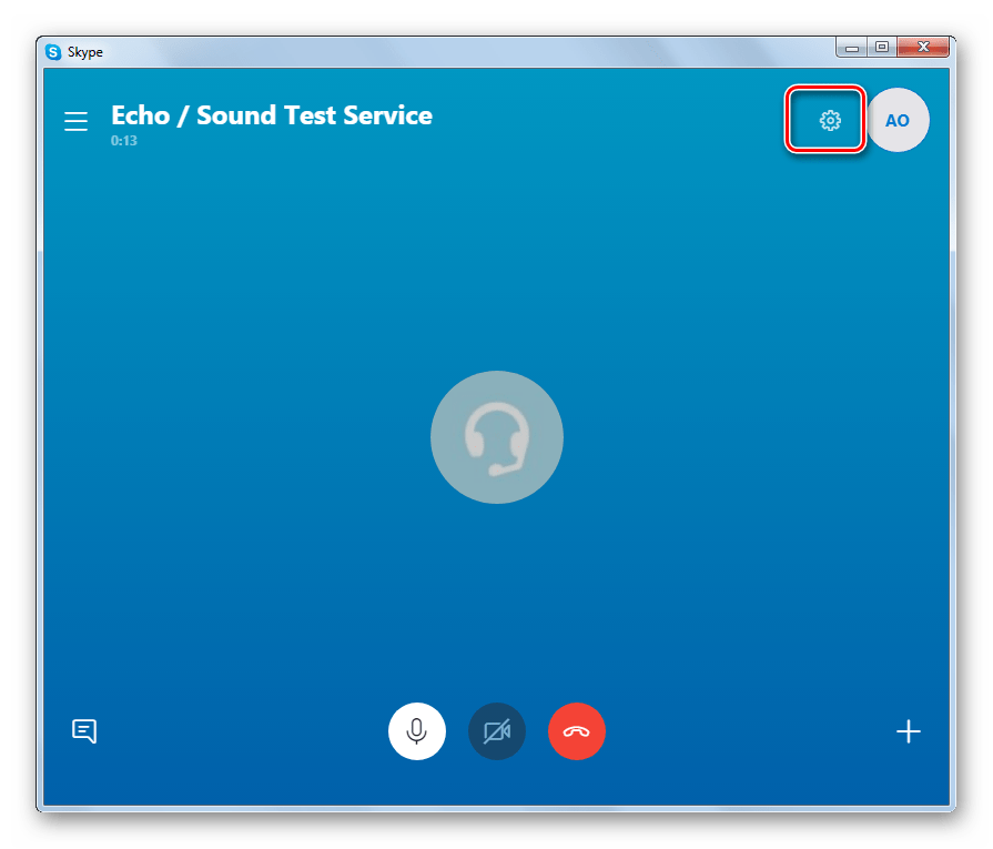 Переход в интерфейс и параметры звонков в Skype 8