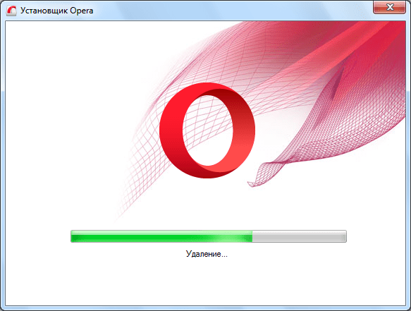 Удаление программы Opera