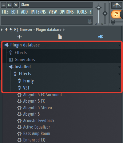 VST плагины в браузере для FL Studio