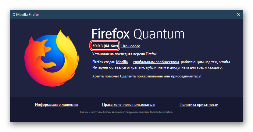 Версия в Mozilla Firefox