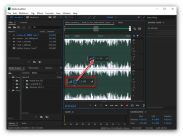 Где в adobe audition найти звуки