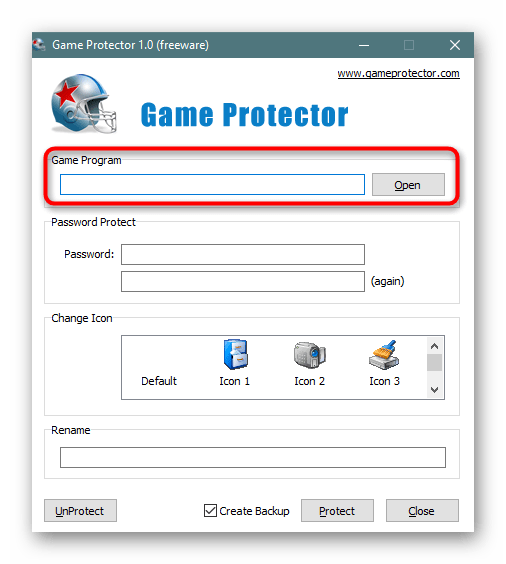 Указание пути до Mozilla Firefox для установки пароля в Game Protector