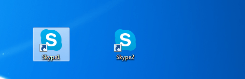 Два ярлыка  Skype