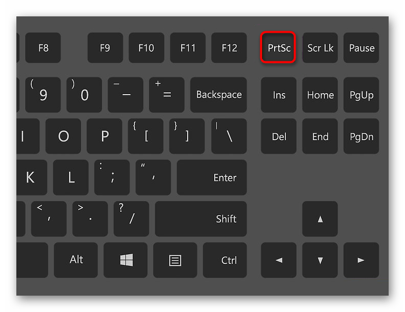 Стандартная клавиша клавиатуры для создания скриншота