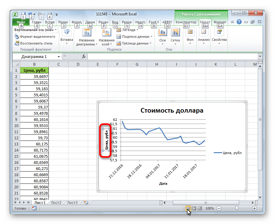 Название диаграммы в excel