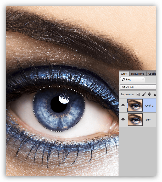 Обработка фото в фотошопе глаза