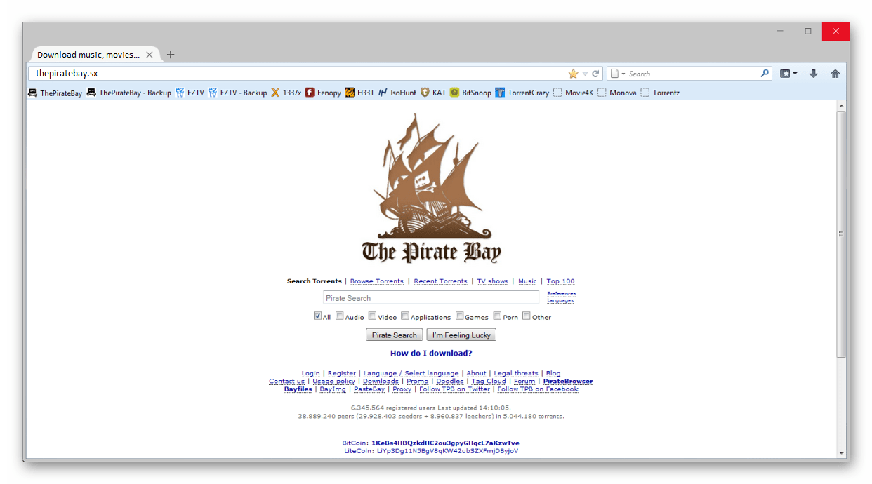 Анонимный браузер Pirate Browser