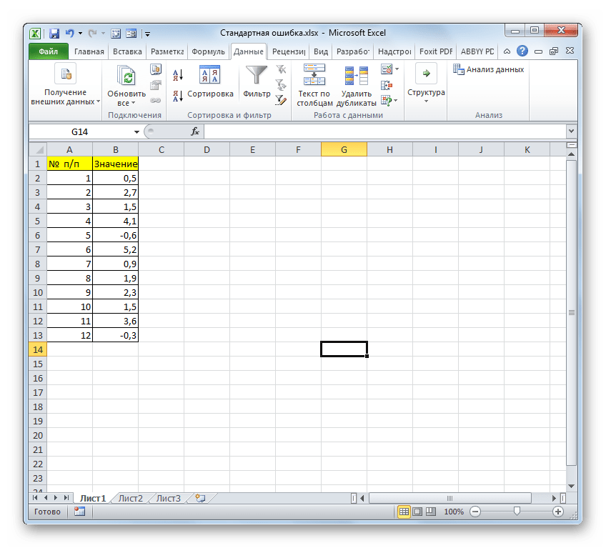 Выборка в Microsoft Excel