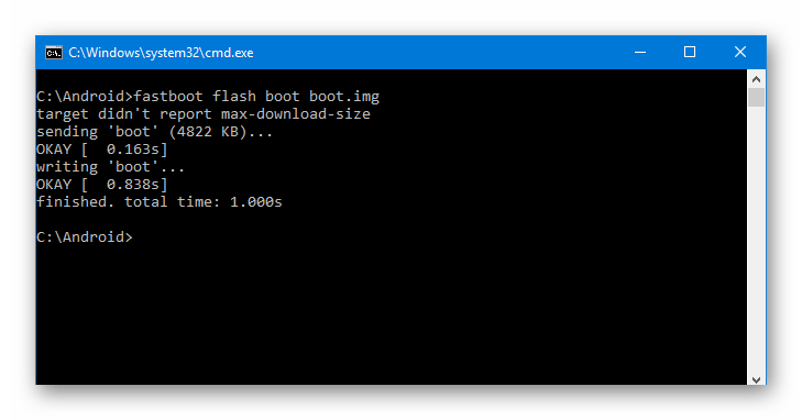 fastboot flash boot ok