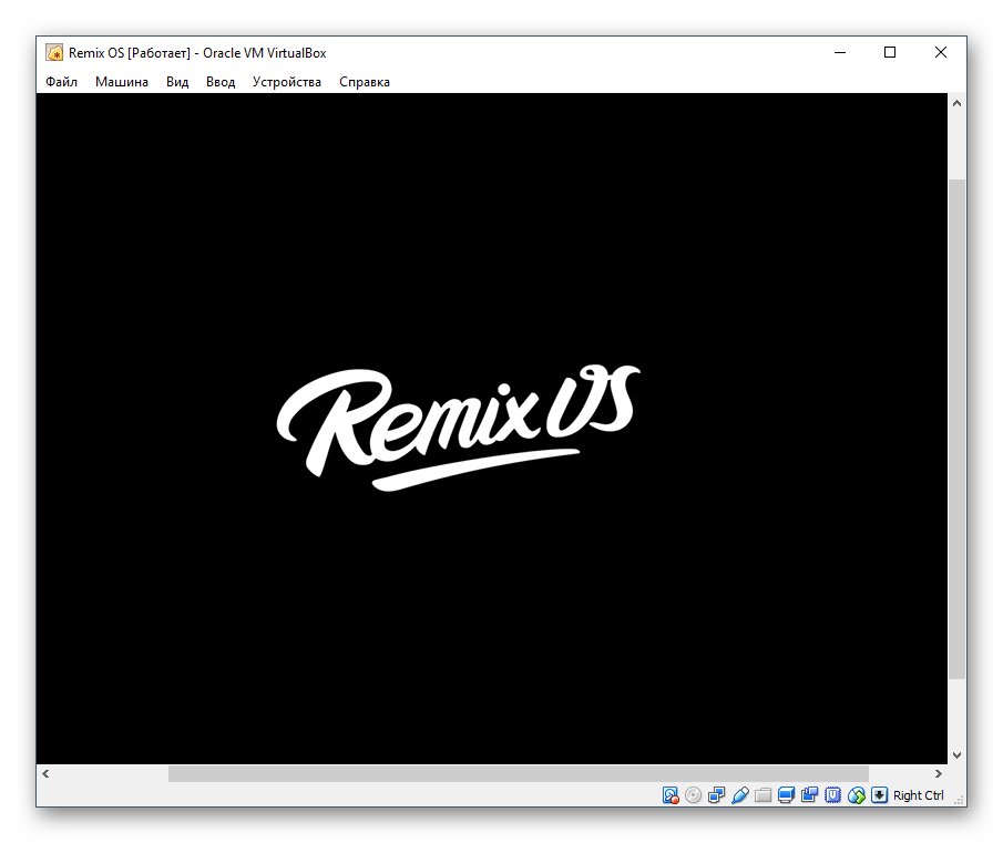 Логотип Remix OS в VirtualBox