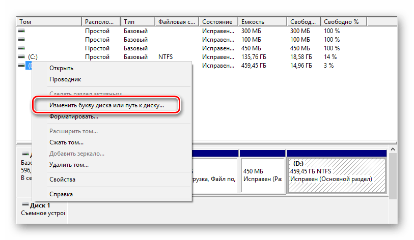 Как поменять обозначение дисков в windows 10