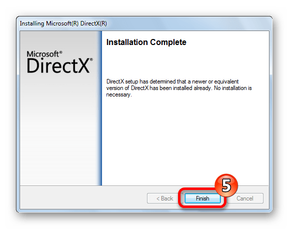 Обновление DirectX завершено