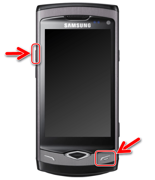 Samsung Wave GT-S8500 вход в рекавери