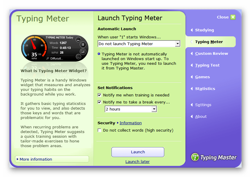 TypingMeter TypingMaster