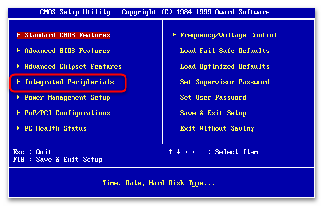 Как включить USB-порты в БИОСе-07