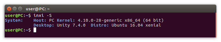 команда inxi -s терменале ubuntu