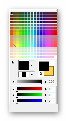 Цветовая палитра GraphicsGale