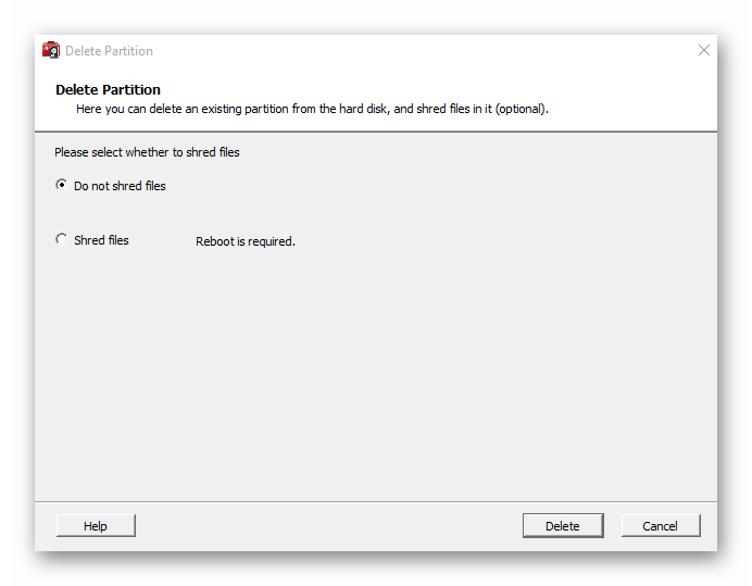 Удаление раздела с помощью программы WonderShare Disk Manager