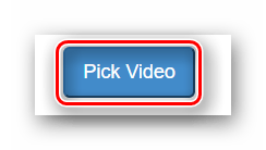 Кнопка для начала выбора видеоролика для загрузки на сайте Rotate My Video