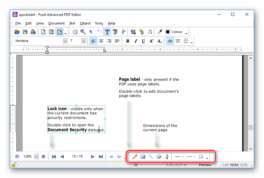 Инструменты рисования в Foxit Advanced PDF Editor