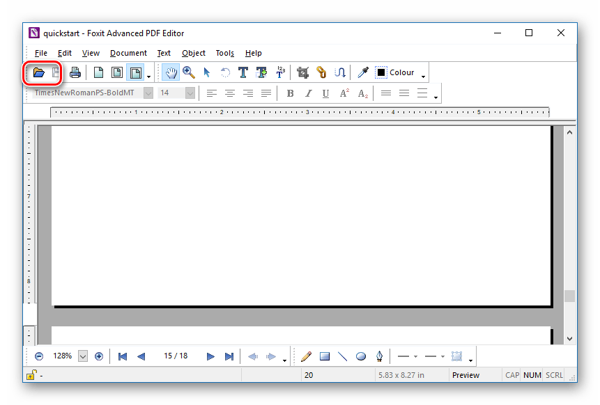 Открытие в Foxit Advanced PDF Editor
