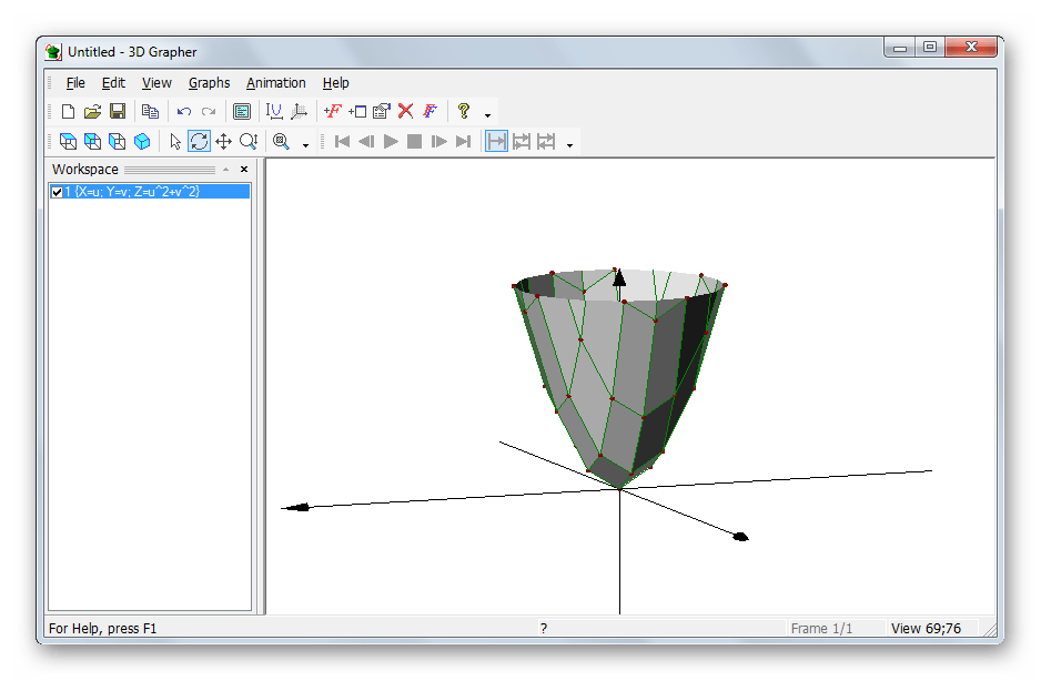 Построение графиков функций в 3D Grapher