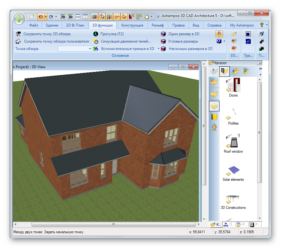 Создание объемных моделей в Ashampoo 3D CAD Architecture