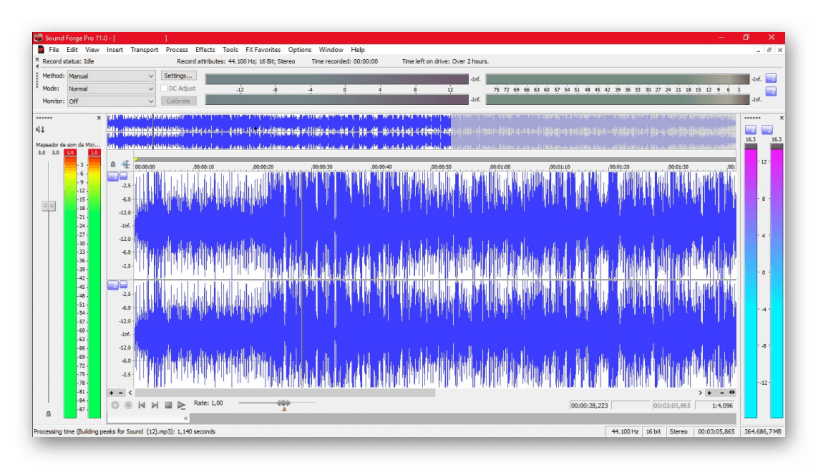 Цифровой редактор - Sound Forge Pro