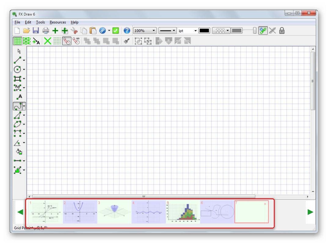Возможность добавления в документ нескольких графиков и быстрого переключения между ними в Efofex FX Draw