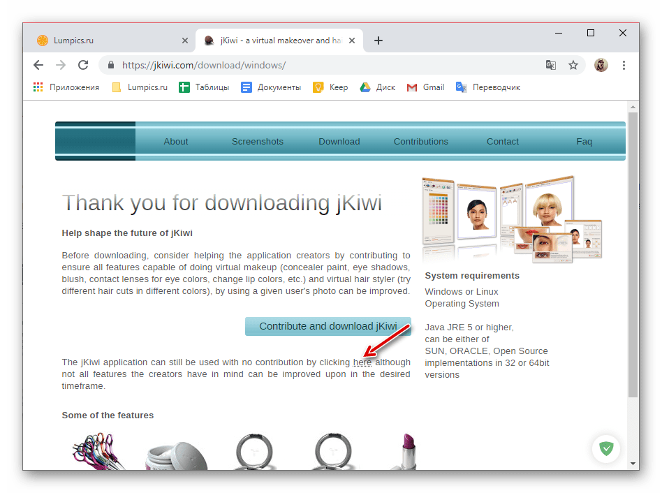 Бесплатное скачивание программы jKiwi с официального сайта