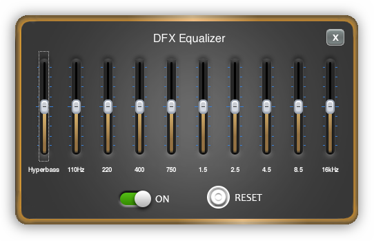Mnogopolosnyiy e%60kvalayzer v programme DFX Audio Enhancer
