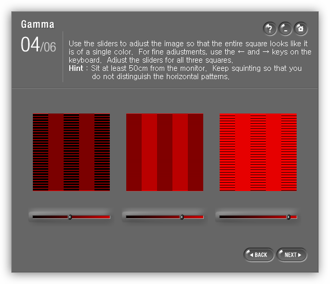 Настройка параметров гаммы в программе Natural Color Pro
