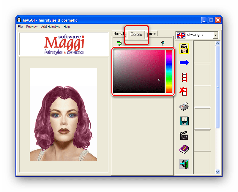 Подбор цвета волос в Maggi