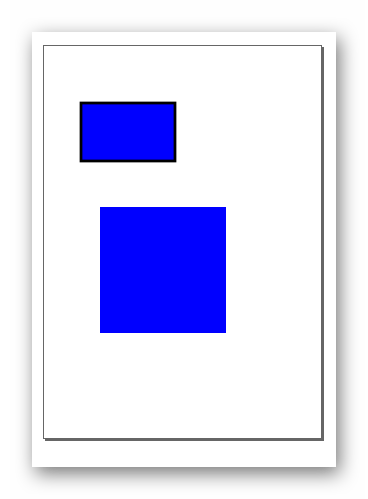 Пример нарисованного прямоугольника и квадрата в Inkscape