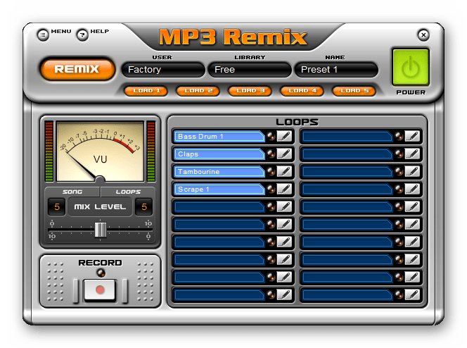 Программа для создания ремиксов MP3 Mixer