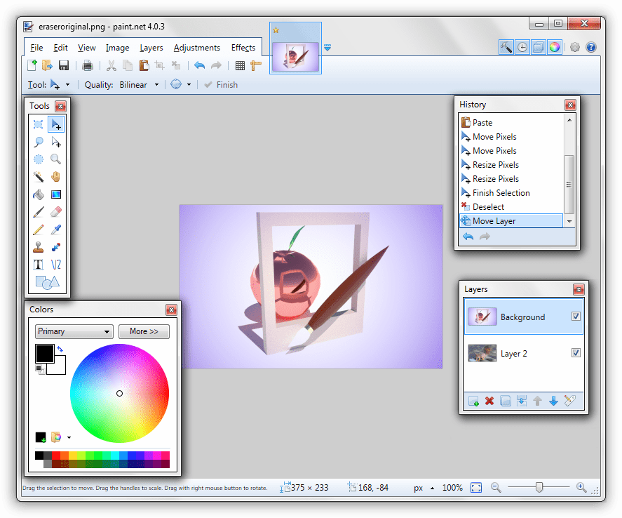 Программа для создания шапки для Ютуба Paint.NET