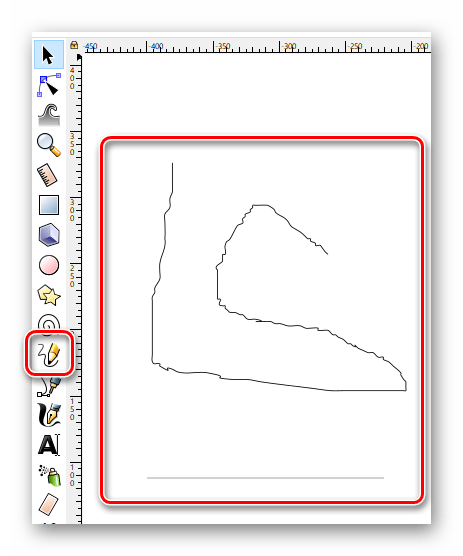 Рисуем произвольные и прямые линии в Inkscape