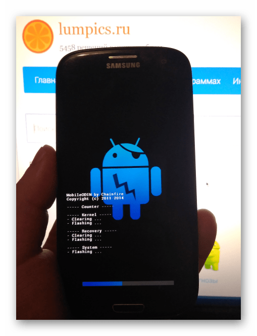 Samsung Galaxy S3 GT-I9300 Mobile Odin прогресс прошивки
