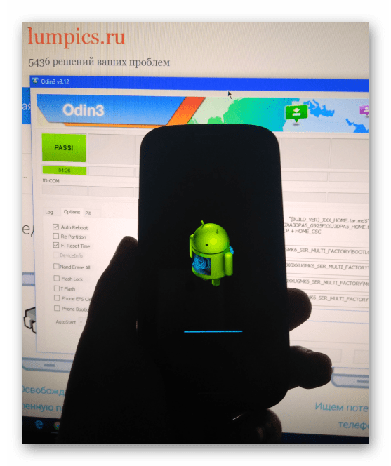 Samsung Galaxy S3 GT-I9300 инициализация прошивки после записи через Odin