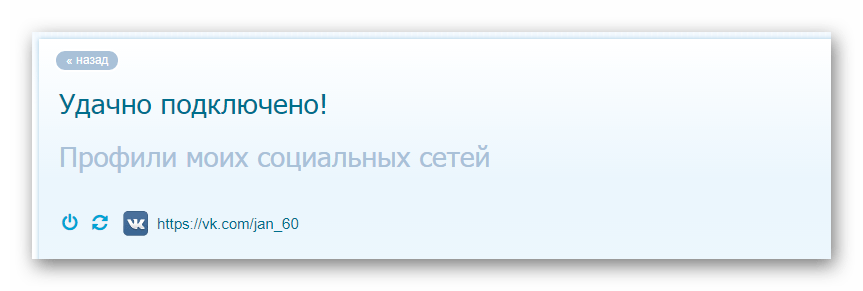 Успешно предоставленный доступ приложению Olike через ВКонтакте на сайте сервиса Olike